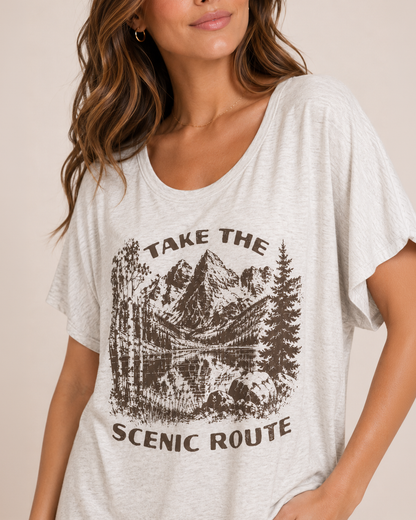 Take the Scenic Route Graphic Tee